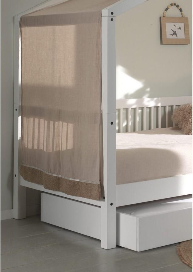 Home affaire Huisbed Forrest met dakconstructie textielhemel later om te bouwen tot een eenpersoonsbed - Foto 3