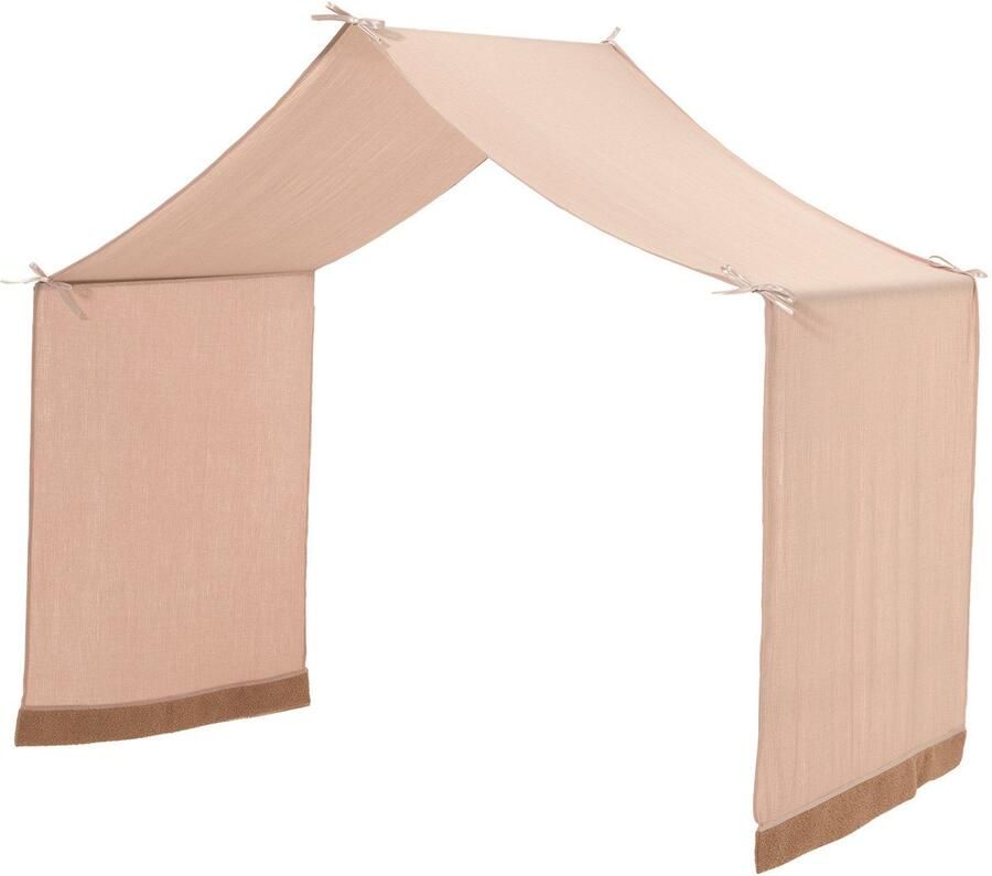 Home affaire Huisbed Forrest met dakconstructie valbescherming aan de voorkant en textielhemel