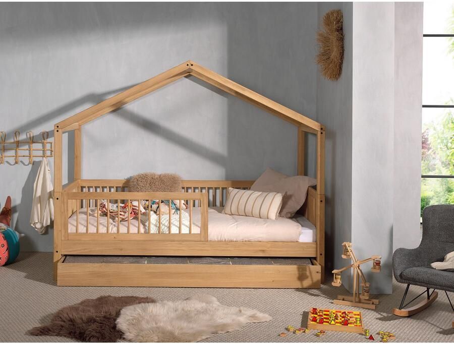 Home affaire Huisbed Forrest met dakconstructie valbeveiliging later om te bouwen tot een eenpersoonsbed - Foto 3