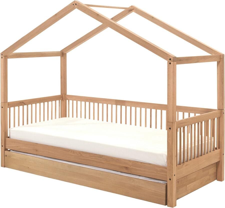 Home affaire Huisbed van massief geolied eikenhout lf 90x200 cm optioneel met bedlade - Foto 2