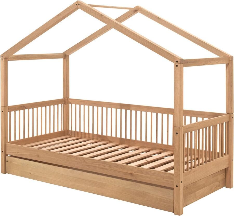 Home affaire Huisbed van massief geolied eikenhout lf 90x200 cm optioneel met bedlade - Foto 3