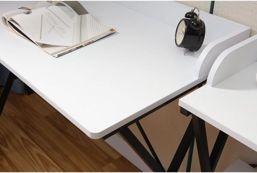 Home affaire Kantoormeubelset Forres bestaand uit bureau & rek Metalen frame afzonderlijk instelbaar FSC -gecertificeerd (2-delig) - Foto 14