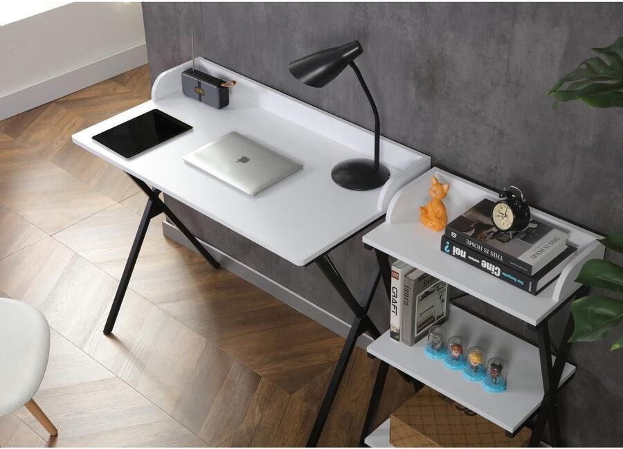 Home affaire Kantoormeubelset Forres bestaand uit bureau & rek Metalen frame afzonderlijk instelbaar FSC -gecertificeerd (2-delig) - Foto 10