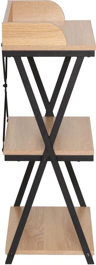 Home affaire Kantoormeubelset Forres bestaand uit bureau & rek Metalen frame afzonderlijk instelbaar FSC -gecertificeerd (2-delig) - Foto 13