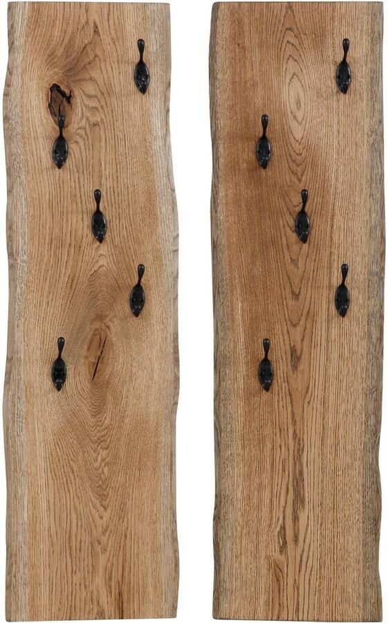 Home affaire Kapstokpaneel Brodi van massief eiken in golfmodel. - Foto 5