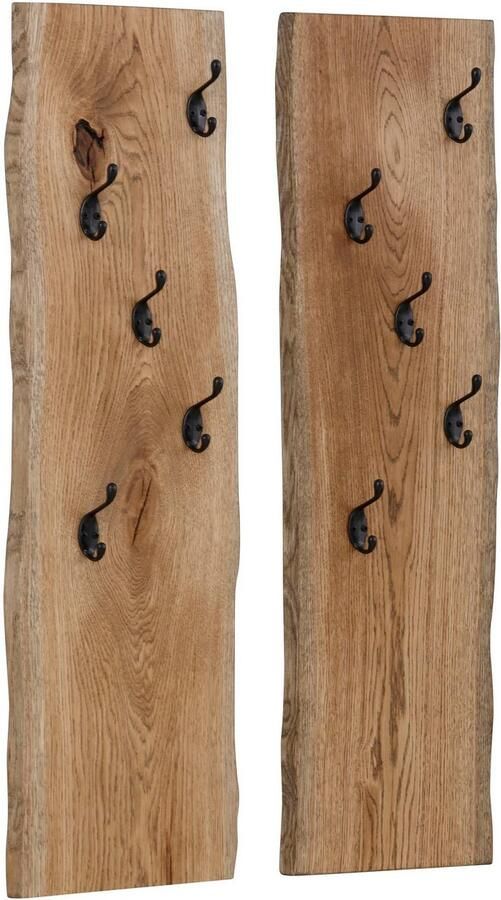 Home affaire Kapstokpaneel Brodi van massief eiken in golfmodel. - Foto 7