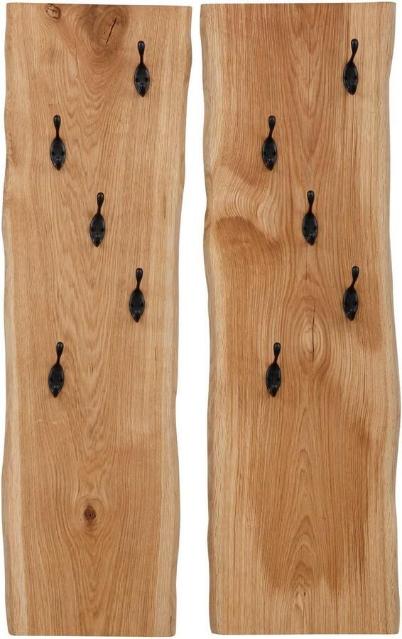 Home affaire Kapstokpaneel Brodi van massief eiken in golfmodel. - Foto 6
