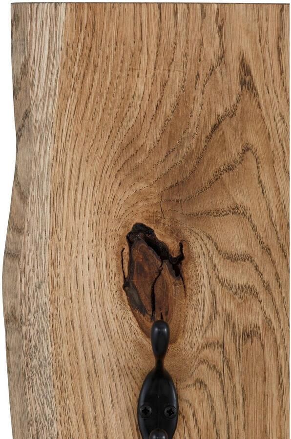Home affaire Kapstokpaneel Brodi van massief eiken in golfmodel. - Foto 3