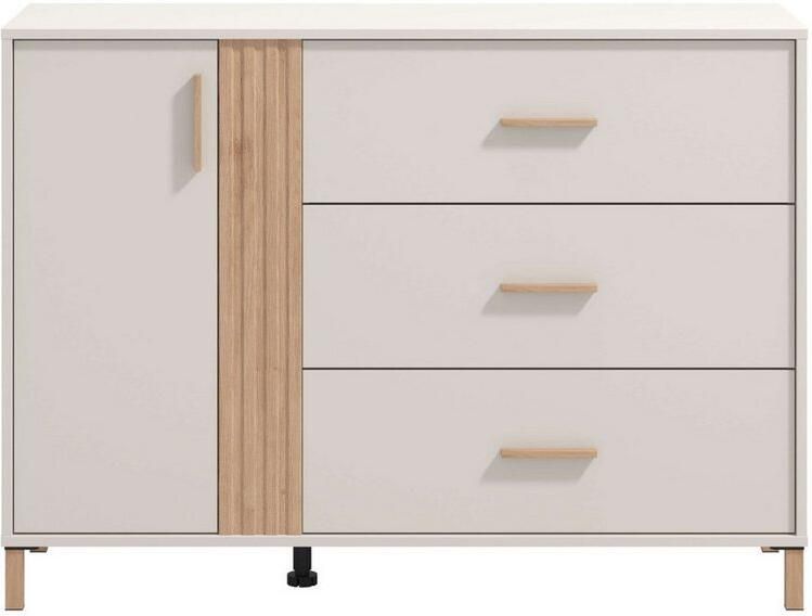Home affaire Kast Belfort ladekast dressoir 3 laden en 1 deur 125x40x90 fsc -gecertificeerd houtmateriaal trendkleur cashmere - Foto 5