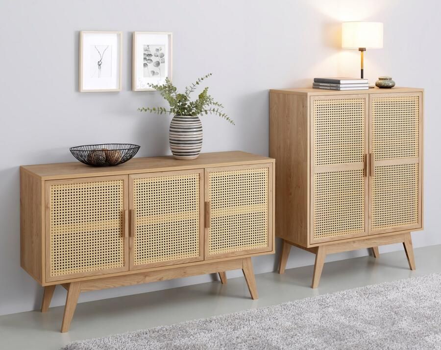 Home affaire Dressoir Bridget Commode 2 verstelbare inlegplanken houten benen breedte 128 cm - Foto 4