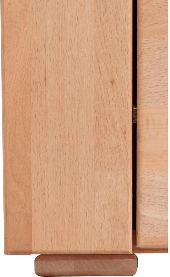 Home affaire Kast Celle 90cm breed 35 cm diep fronten massief hout massief houtmateriaal metalen handgrepen 3 brede vakken - Foto 8