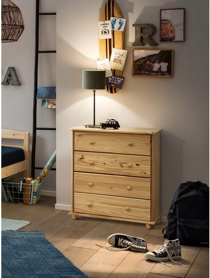 Home affaire Kast Chur gemaakt van massief grenen breedte 80 cm hoogte 102 cm - Foto 3