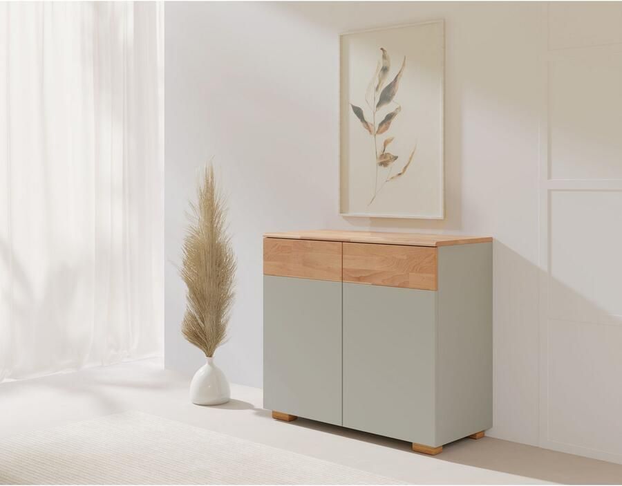 Home affaire Kast Citra deels massief Breedte 90cm moderne greeploze uitstraling met push-to-open functie