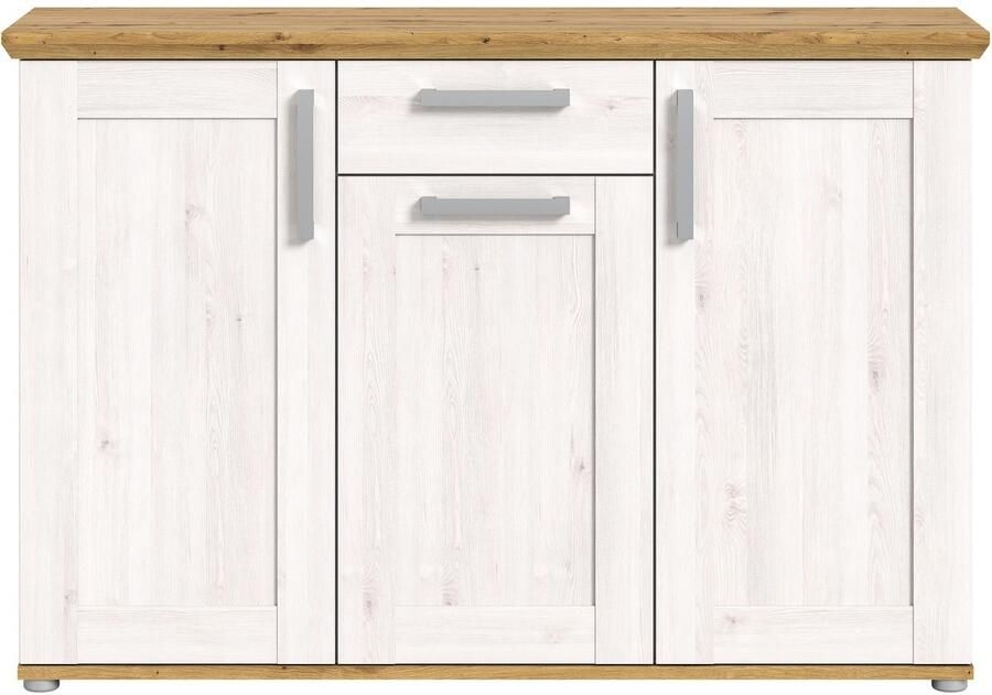 Home affaire Kast Cosenza Breedte 137 cm 3 Deuren 1 Lade in landelijke stijl dressoir kast sideboard - Foto 5