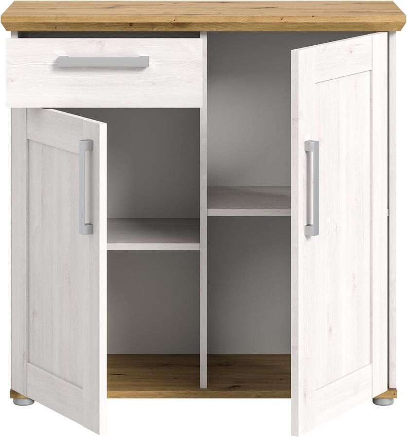 Home affaire Kast Cosenza Breedte 95 cm 2 Deuren 1 Lade in landelijke stijl dressoir kast sideboard - Foto 3