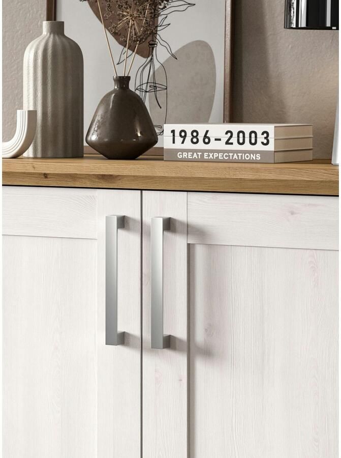 Home affaire Kast Cosenza Breedte 95 cm 2 Deuren 1 Lade in landelijke stijl dressoir kast sideboard - Foto 4