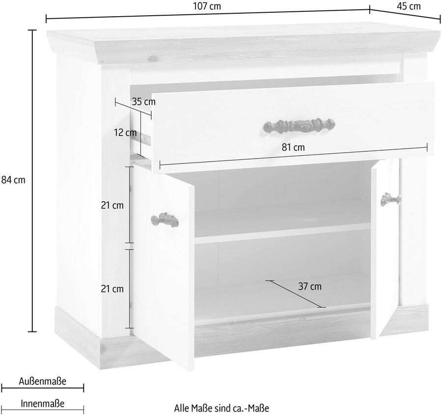 Home affaire Kast Florence Breedte ca. 107 cm - Foto 2