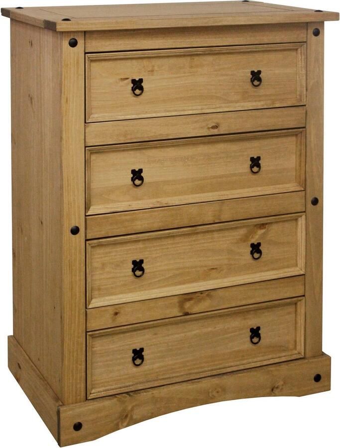 Home affaire Kast Houten oppervlak honingkleurig gewaxed (1 stuk) - Foto 3