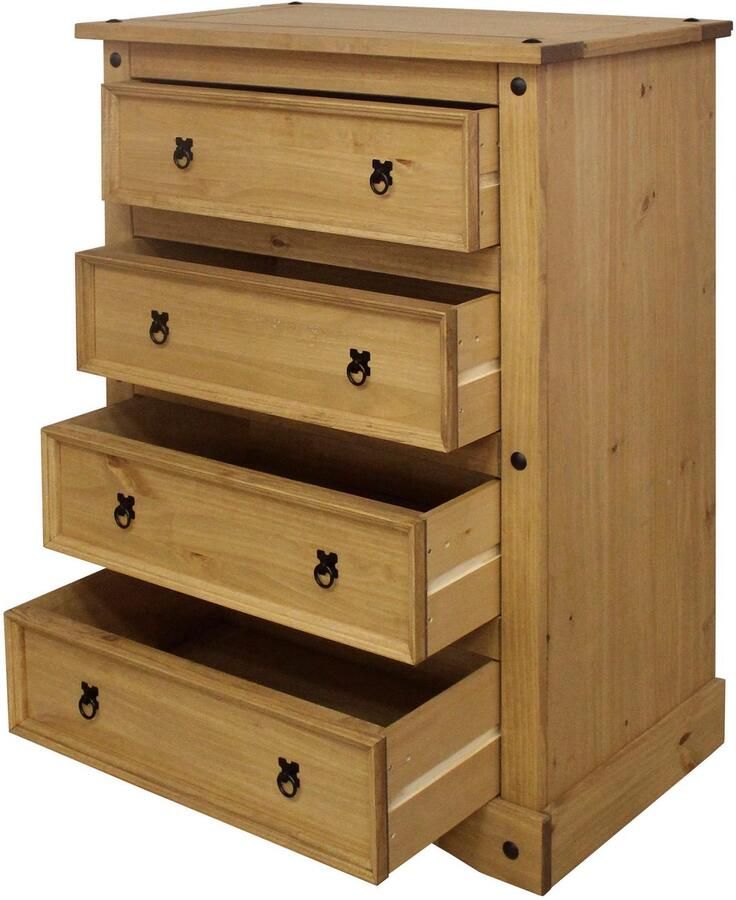 Home affaire Kast Houten oppervlak honingkleurig gewaxed (1 stuk)