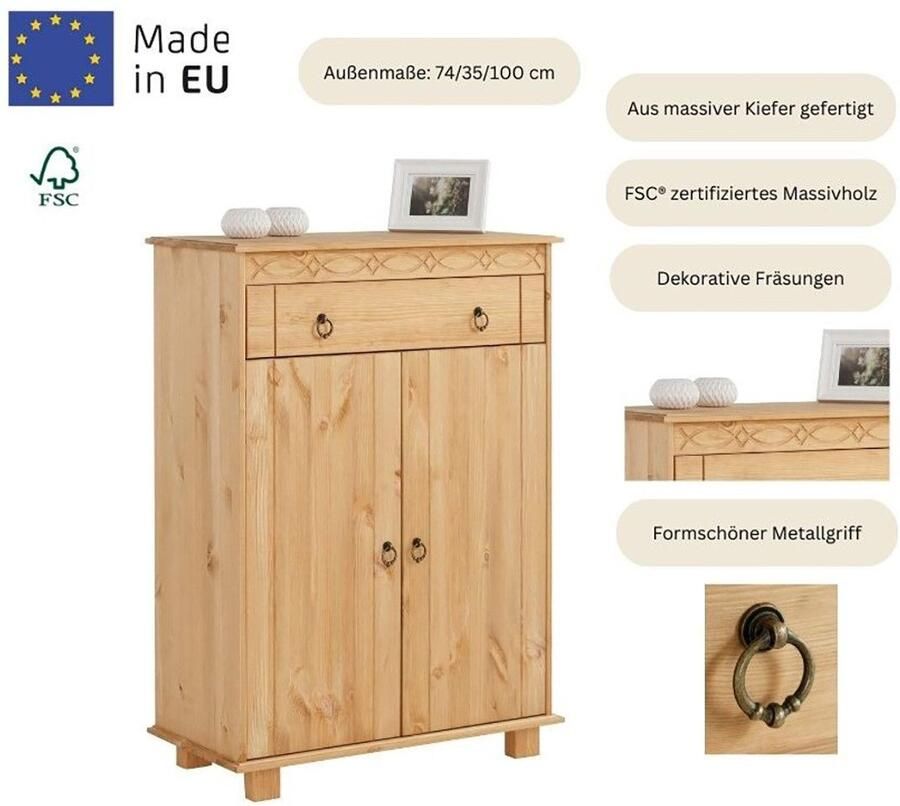 Home affaire Kast Indra 74 cm breed - Foto 2