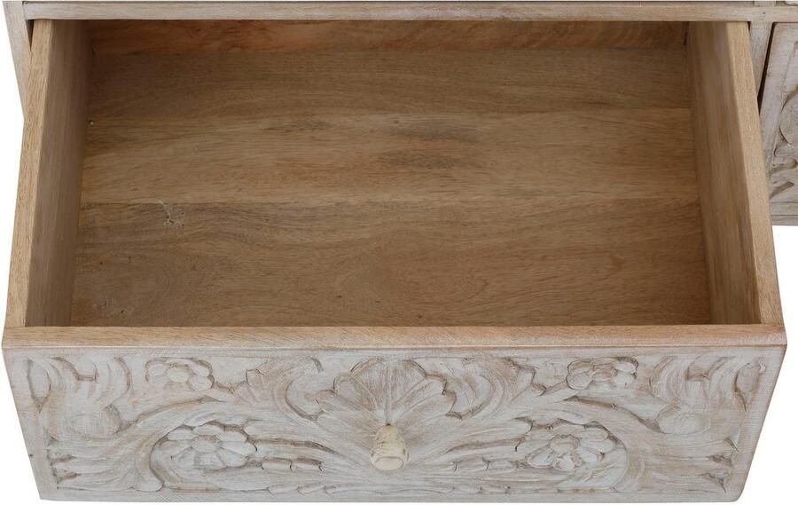 Home affaire Kast Lavin Mangohout met decoratief houtsnijwerk met de hand gemaakt breedte 110 cm - Foto 8