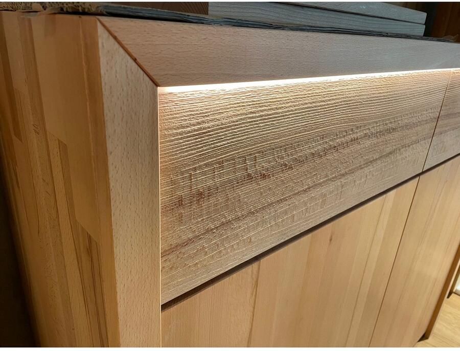 Home affaire Kast Léopoldine Commode van kernbeuken incl. LED-verlichting - Foto 3