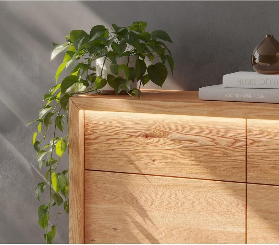 Home affaire Kast Léopoldine Commode van kernbeuken incl. LED-verlichting - Foto 2