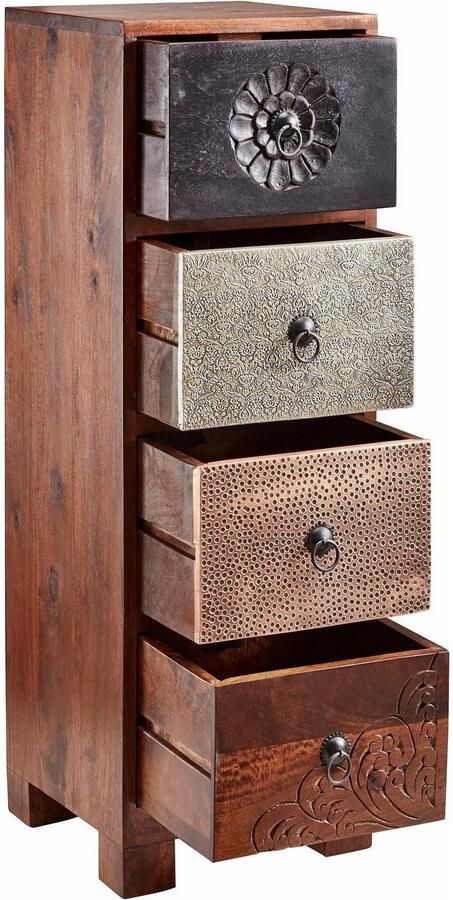 Home affaire Kast Mahar Breedte 30 cm met voorkanten van metaal - Foto 8