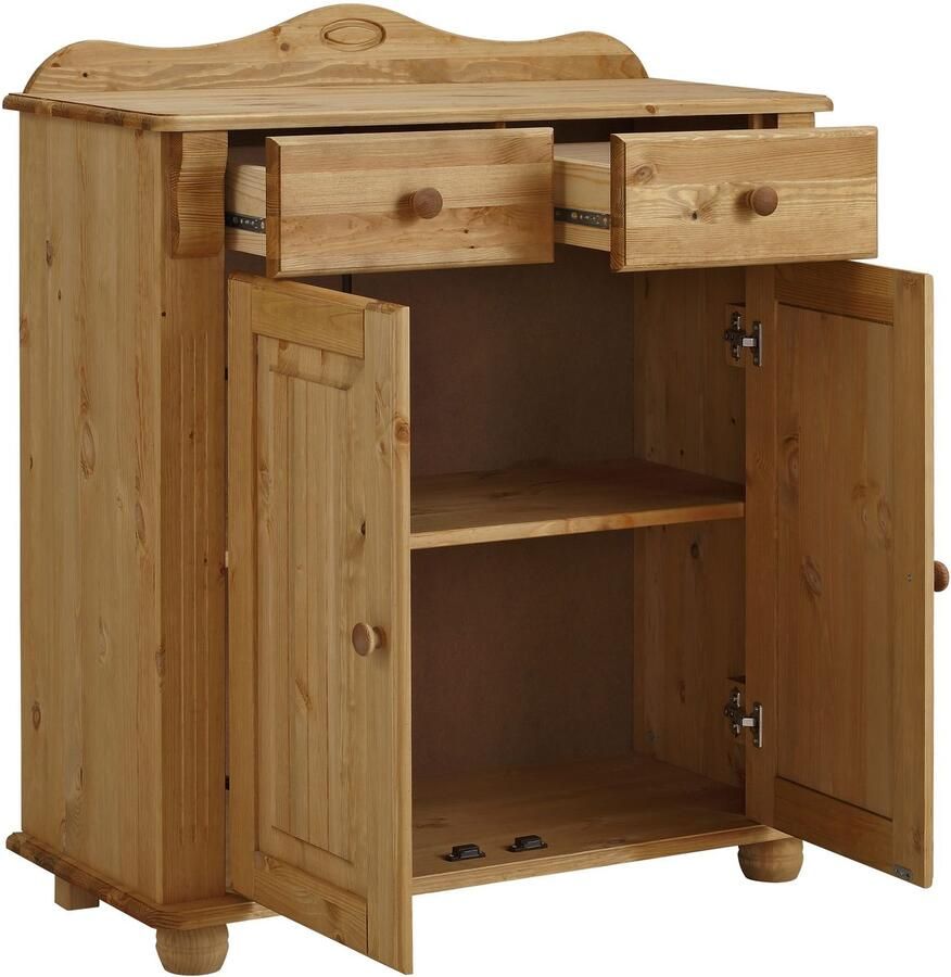 Home affaire Kast met laden en deuren ADELE gemaakt van massief grenen 92 cm breed - Foto 2