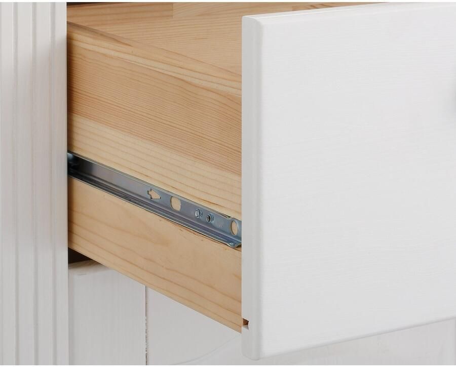 Home affaire Kast met laden en deuren Konrad Breedte 94 cm van massief FSC -gecertificeerd dennenhout