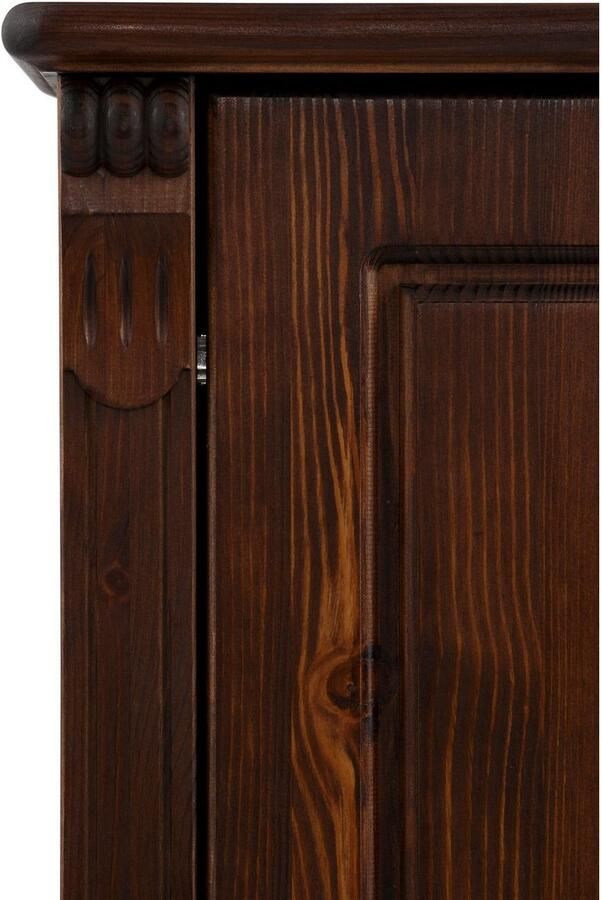 Home affaire Kast met laden en deuren Tessin buffetonderkast klassieke landelijke stijl van massief fsc -gecertificeerd dennenhout 128cm breed - Foto 6