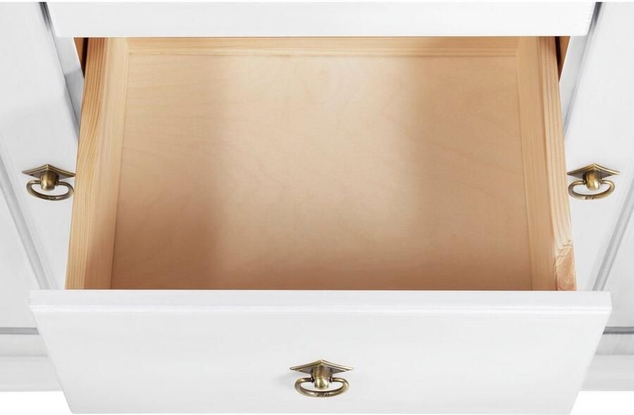 Home affaire Kast met laden en deuren Tessin buffetonderkast klassieke landelijke stijl van massief fsc -gecertificeerd dennenhout 128cm breed - Foto 10