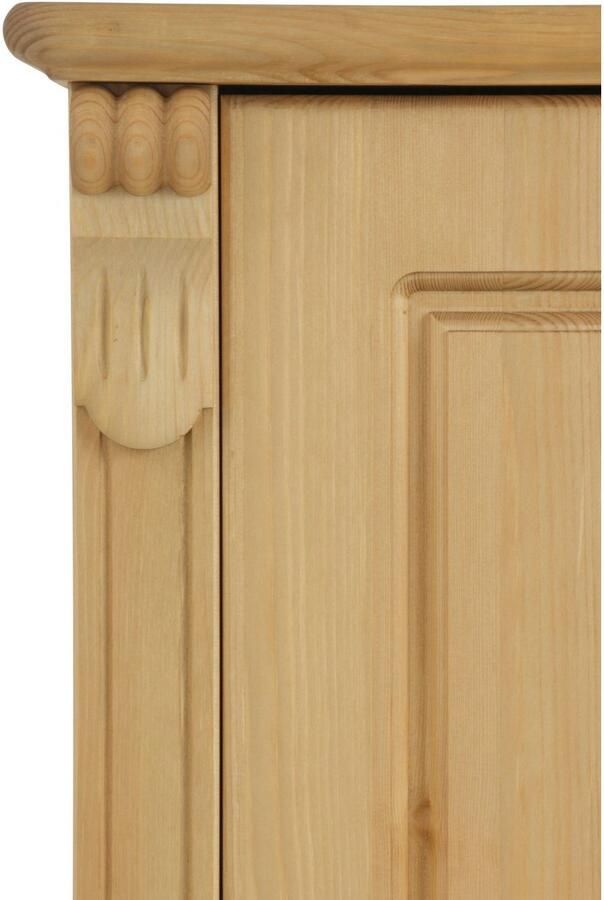 Home affaire Kast met laden en deuren Tessin buffetonderkast klassieke landelijke stijl van massief fsc -gecertificeerd dennenhout 128cm breed - Foto 8