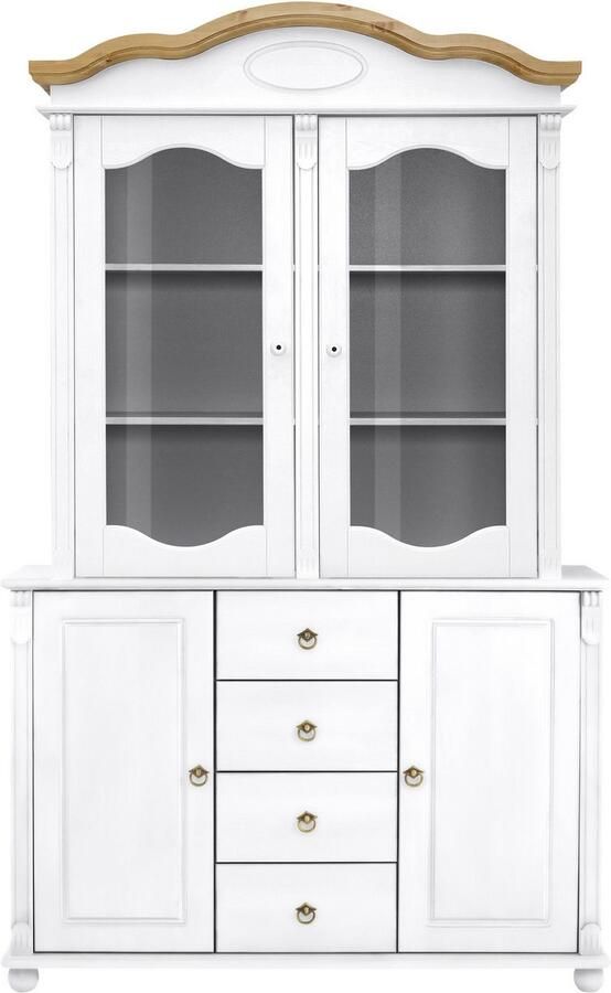 Home affaire Kast met laden en deuren Tessin buffetonderkast klassieke landelijke stijl van massief fsc -gecertificeerd dennenhout 128cm breed - Foto 11