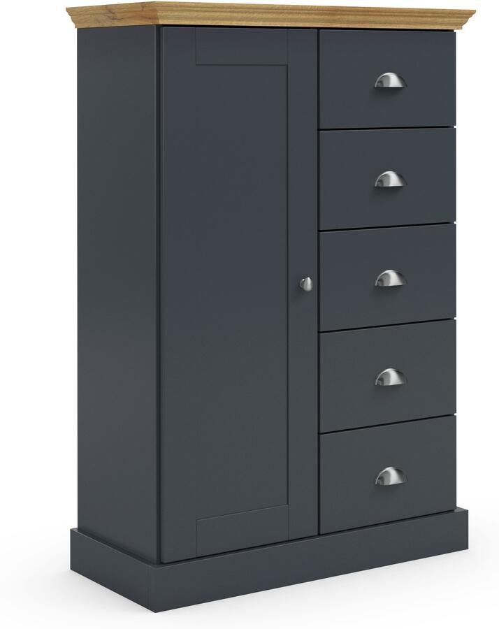 Home affaire Kast Motala 5 lades en 2 verstelbare planken breedte 75cm hoogte 110cm - Foto 5