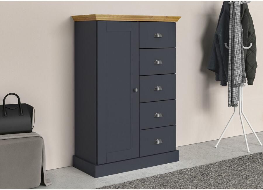 Home affaire Kast Motala 5 lades en 2 verstelbare planken breedte 75cm hoogte 110cm - Foto 2