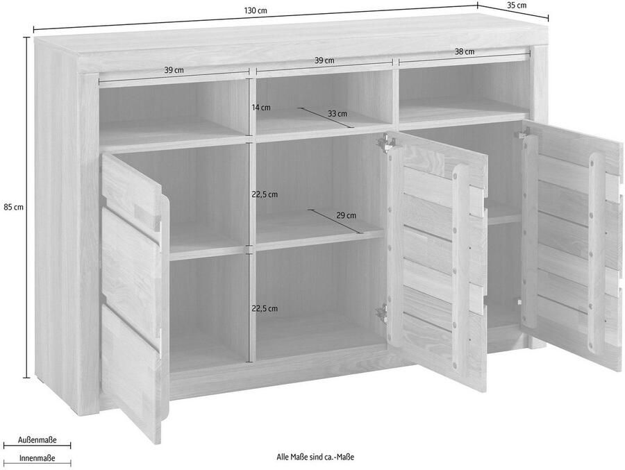 Home affaire Kast Silkeborg Breedte 130 cm - Foto 3