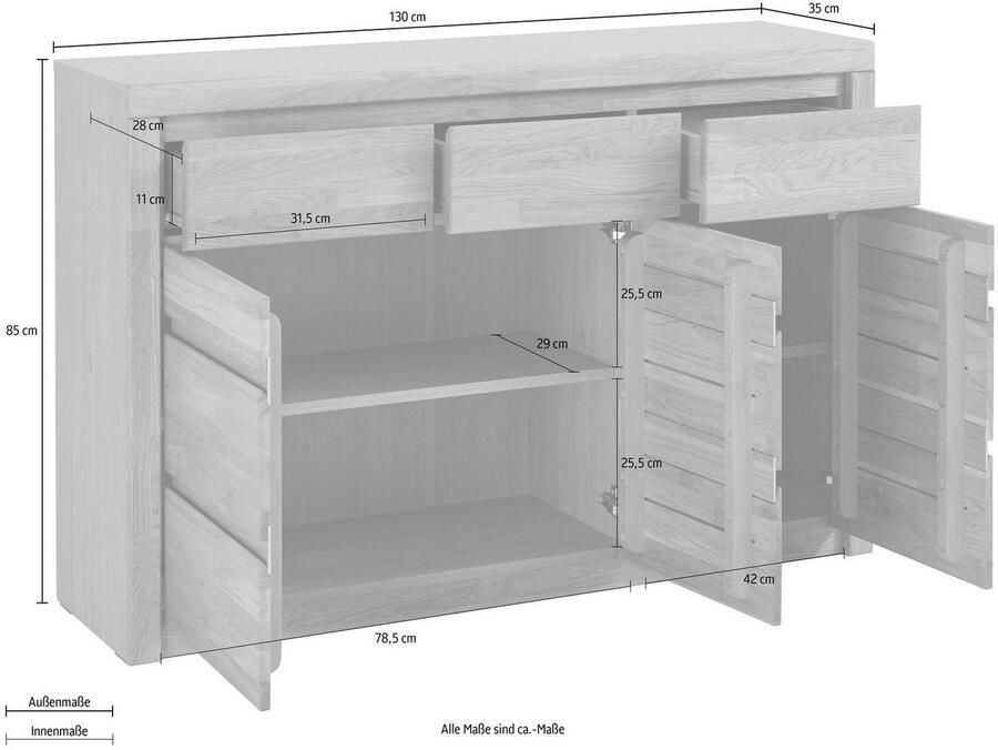Home affaire Kast Silkeborg Breedte 130 cm - Foto 2