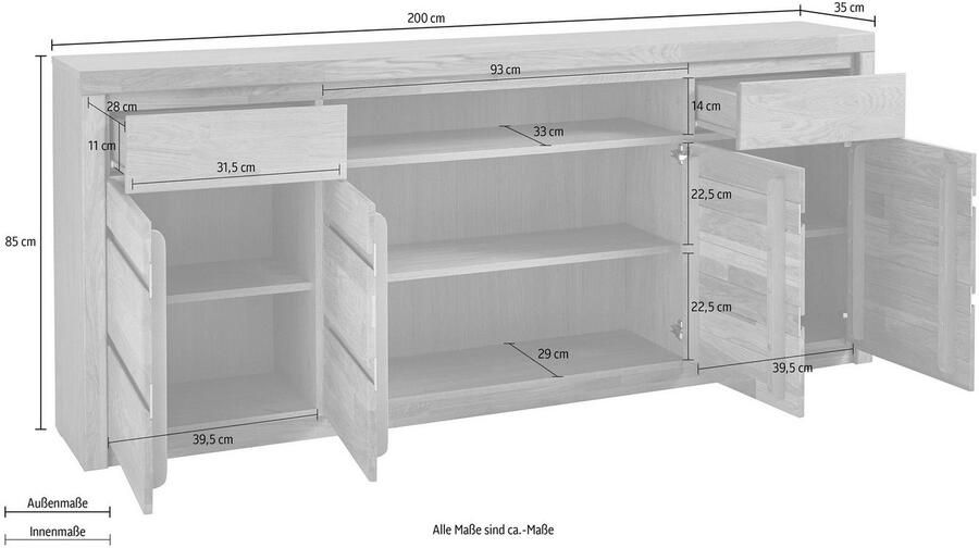 Home affaire Kast Silkeborg Breedte 200 cm - Foto 2