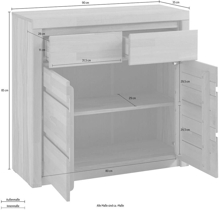 Home affaire Kast Silkeborg Breedte 90-130 cm - Foto 3