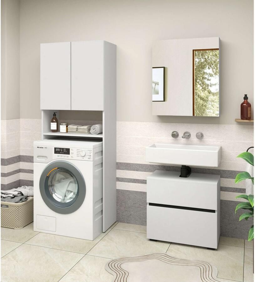 Home affaire Kast voor wasmachine Wisla met 2 deuren breedte 68 cm hoogte 180 cm - Foto 2