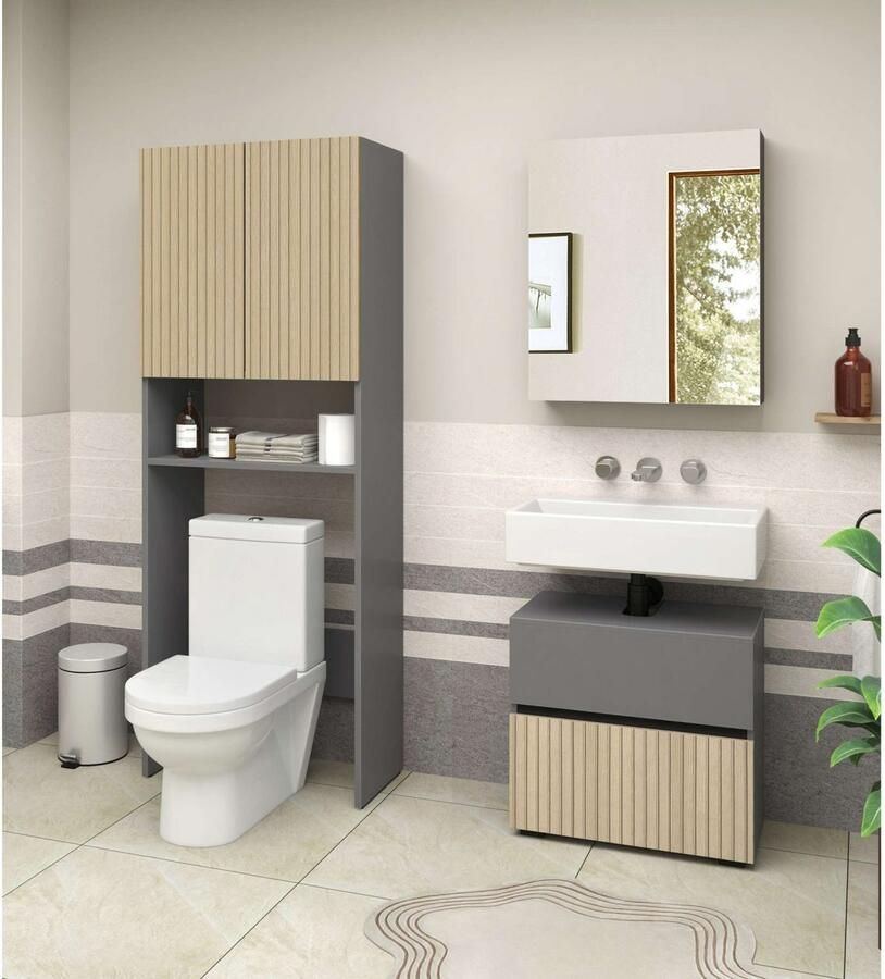 Home affaire Kast voor wasmachine Wisla met 2 deuren breedte 68 cm hoogte 180 cm