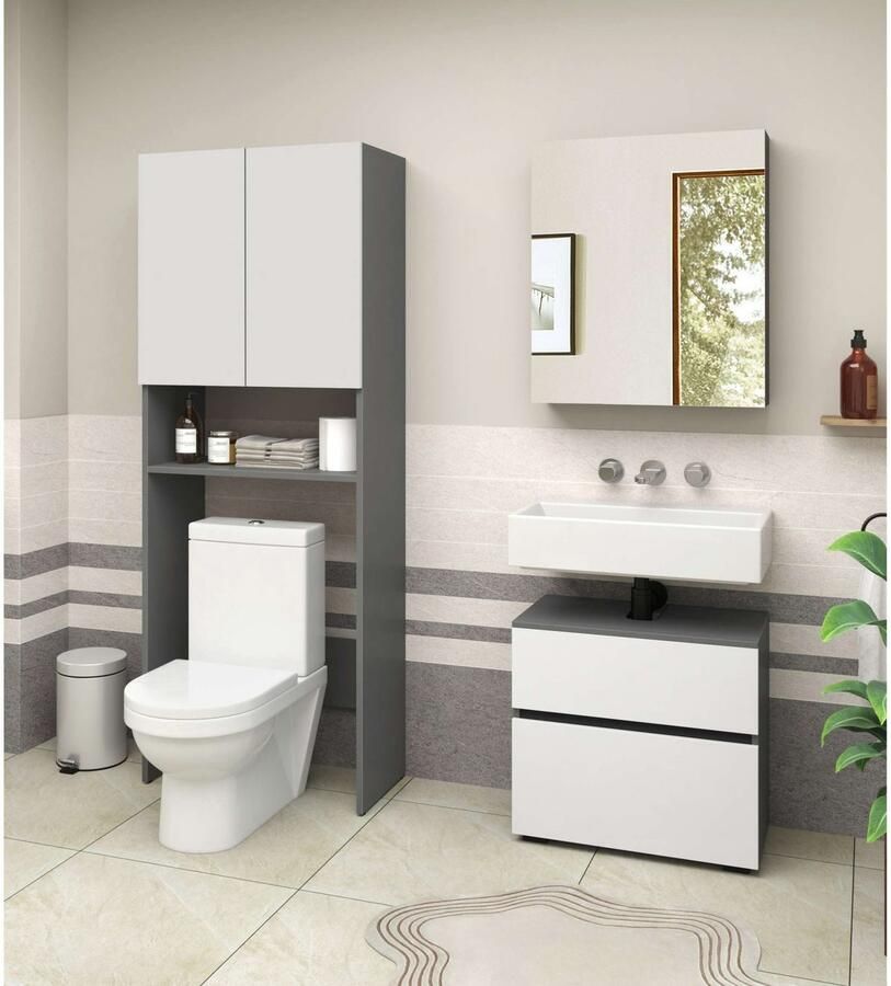 Home affaire Kast voor wasmachine Wisla met 2 deuren breedte 68 cm hoogte 180 cm - Foto 2