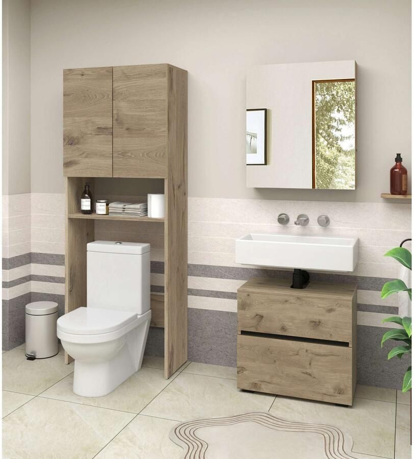 Home affaire Kast voor wasmachine Wisla met 2 deuren breedte 68 cm hoogte 180 cm - Foto 2