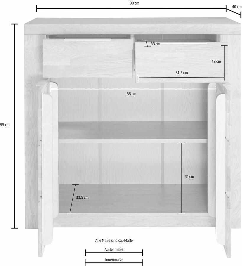 Home affaire Kast Zara Breedte 100 cm - Foto 3