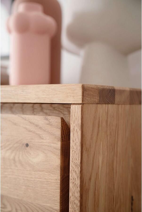 Home affaire Ladekast Zetra ladekast 3x lade 3x deur met soft-close functie Kant-en-klaar gemonteerd massief eiken breedte 130 cm - Foto 4