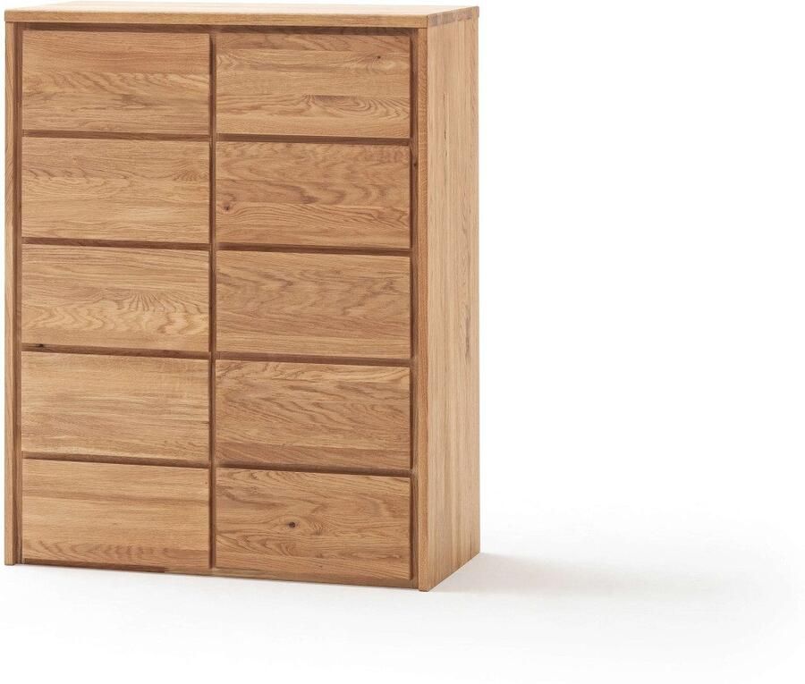 Home affaire Kast Zetra ladekast 5 lades 1 deur met soft-close functie Kant-en-klaar gemonteerd massief eiken breedte 88 cm - Foto 5