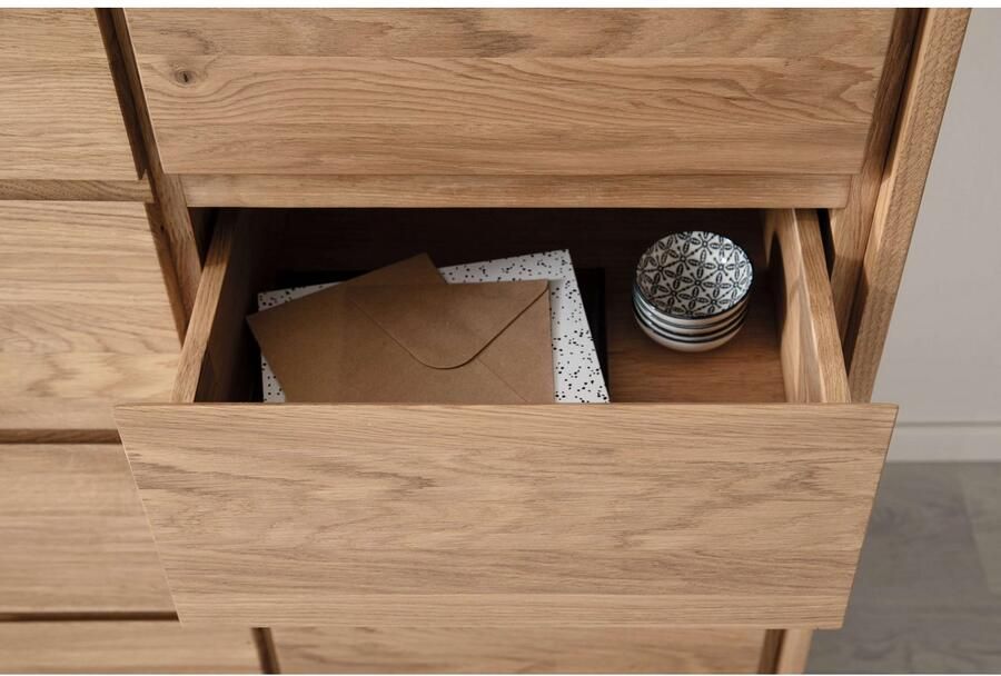 Home affaire Ladekast Zetra ladekast 3x lade 3x deur met soft-close functie Kant-en-klaar gemonteerd massief eiken breedte 130 cm - Foto 2