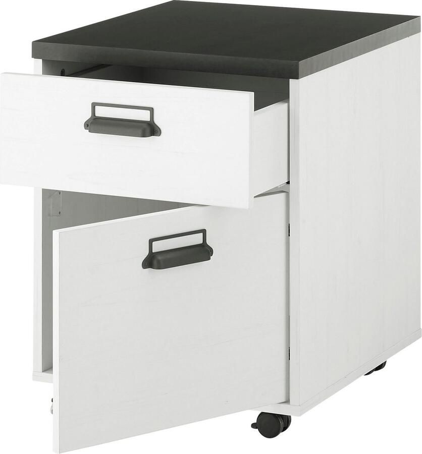Home affaire Kastje op wieltjes Sherwood met metalen apotheker handgrepen breedte 47 cm soft-close functie - Foto 2