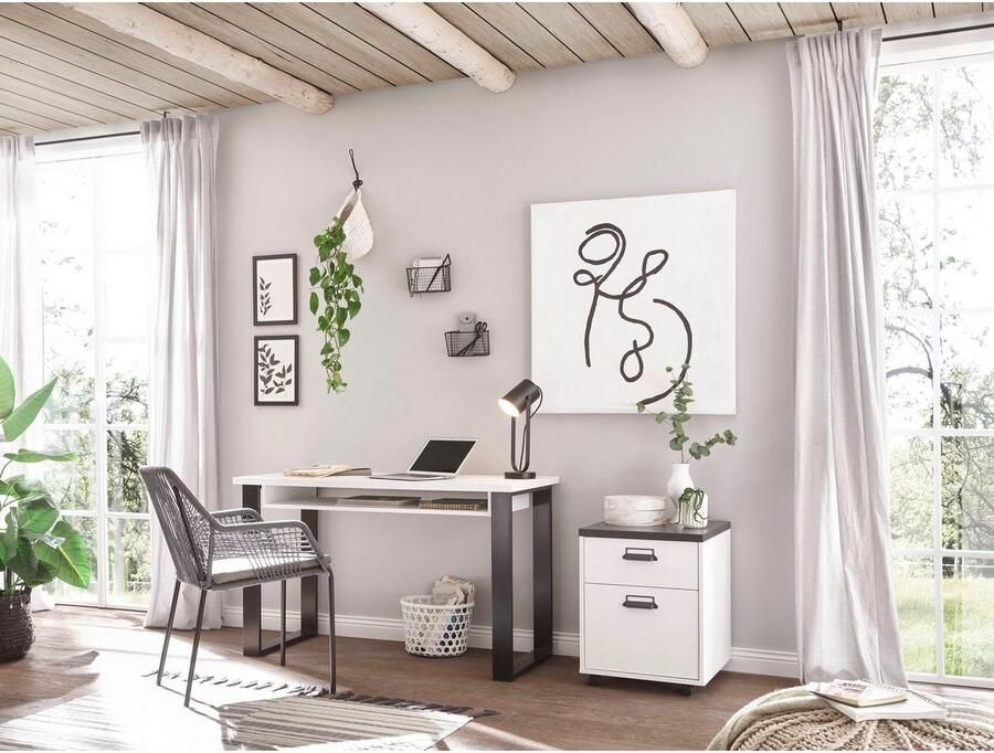 Home affaire Kastje op wieltjes Sherwood met metalen apotheker handgrepen breedte 47 cm soft-close functie - Foto 5